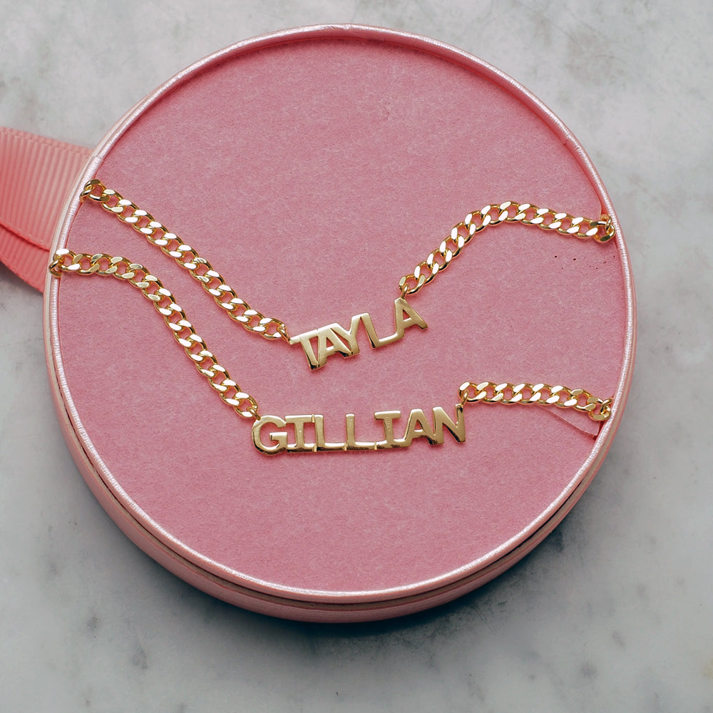 Mini Block Name Necklace