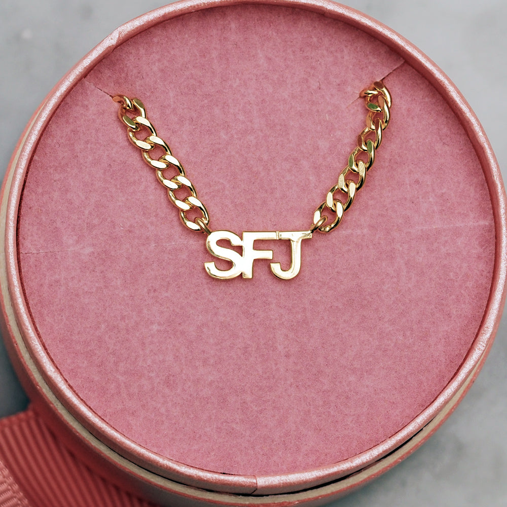 Mini Block Name Necklace