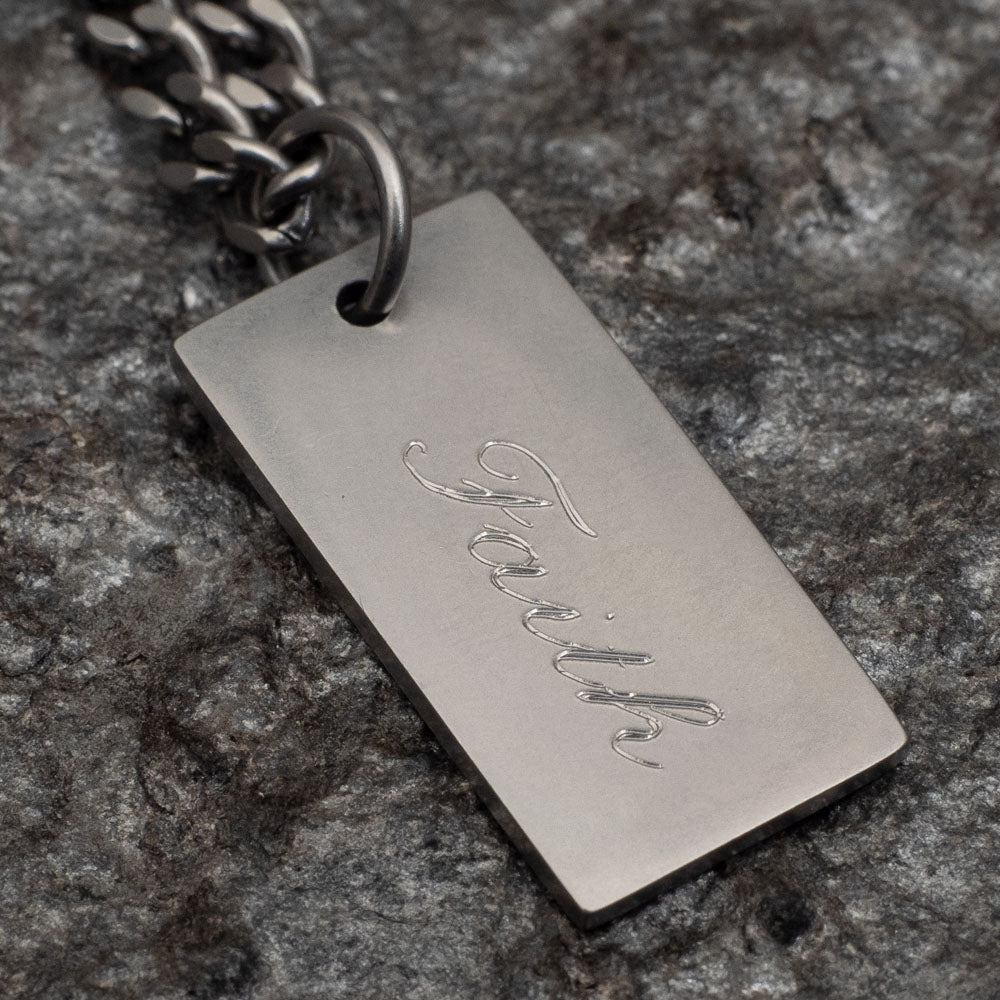 Men's XL Tag Necklace