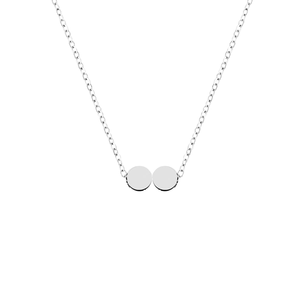 Multiple Initial Necklace Silver
